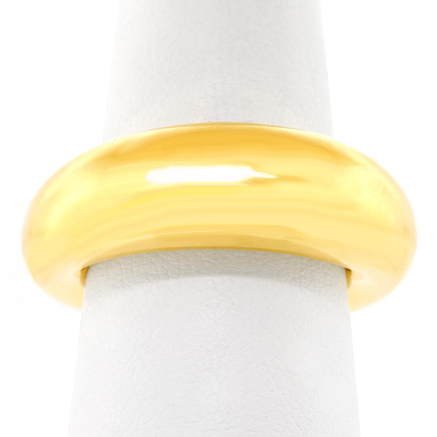Modernist Chaumet Gold Anneau Dome Ring For Sale