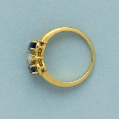 Chaumet Gold Diamond and Sapphire Ring