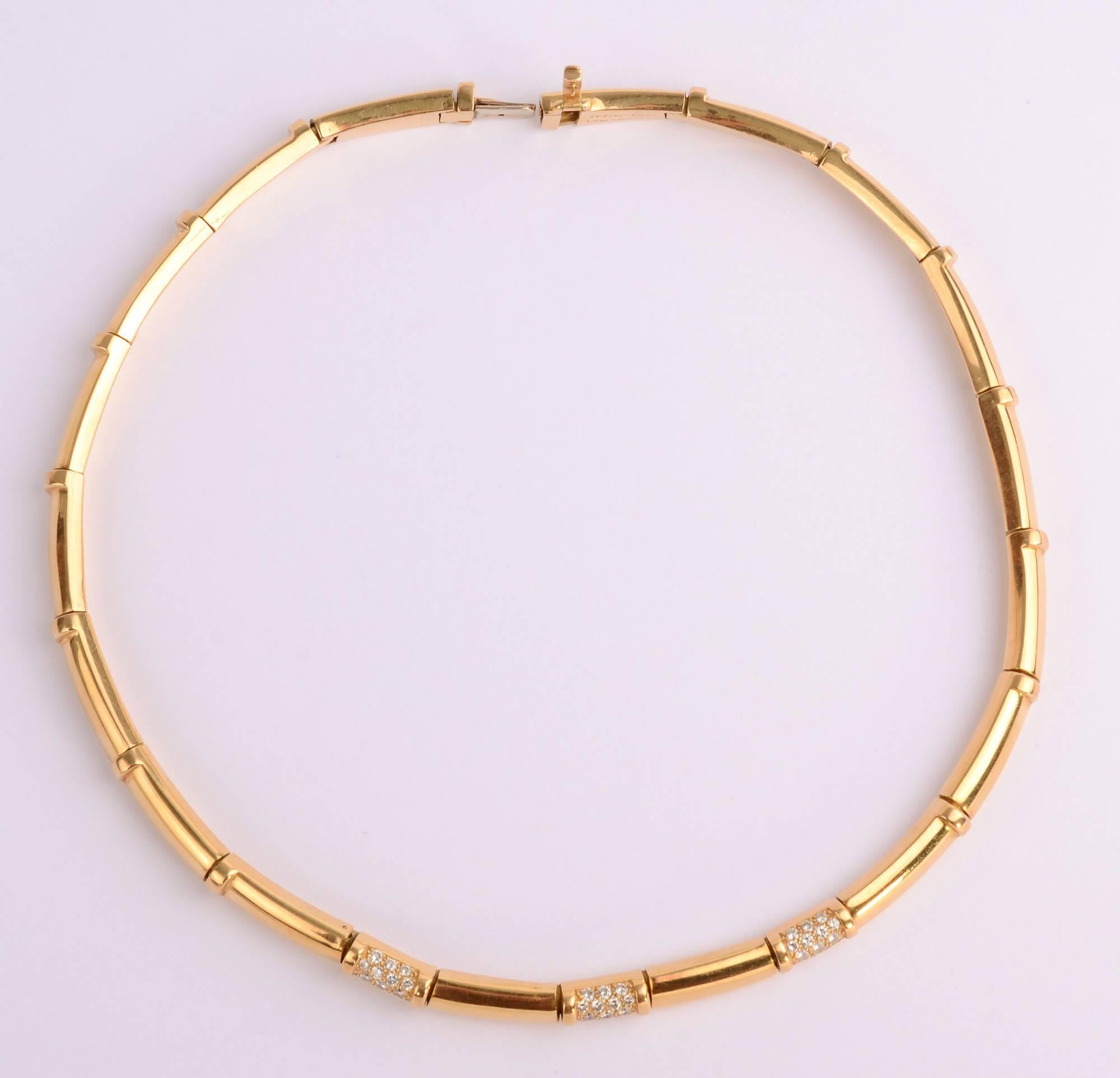 Moderno Chaumet - Collana girocollo con diamanti in oro in vendita