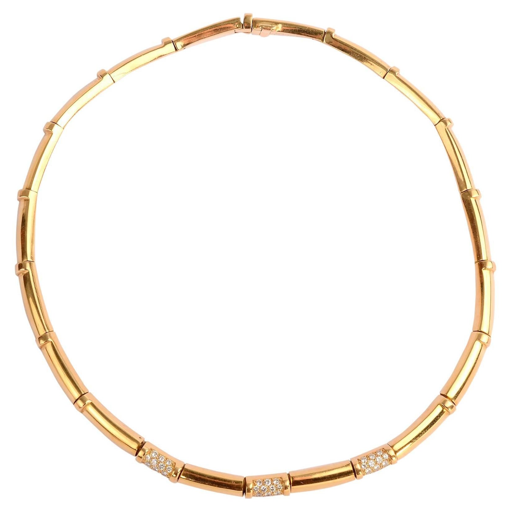 Chaumet Gold-Diamant-Choker-Halskette
