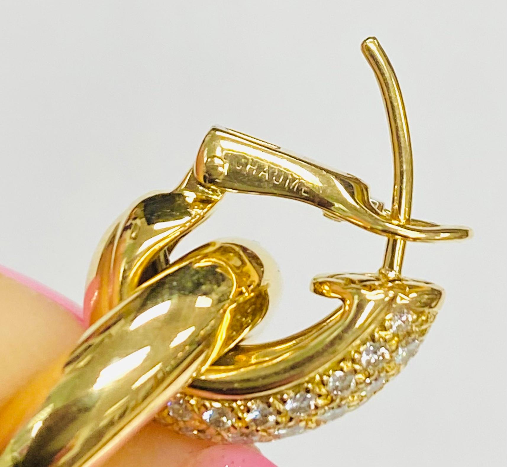 Orecchini Chaumet con diamanti in oro in vendita 2