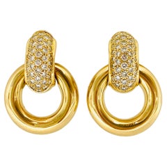 Chaumet Gold Diamond Earrings
