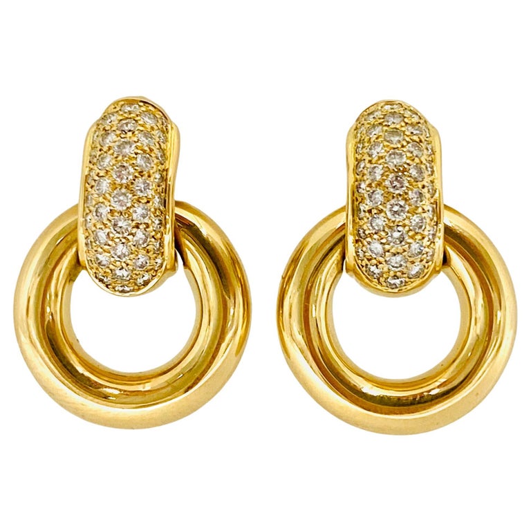 Boucles d'oreilles Chaumet en or et diamants En vente sur 1stDibs