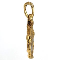 Chaumet Paris Gold Libra Zodiac Pendant, 1970s