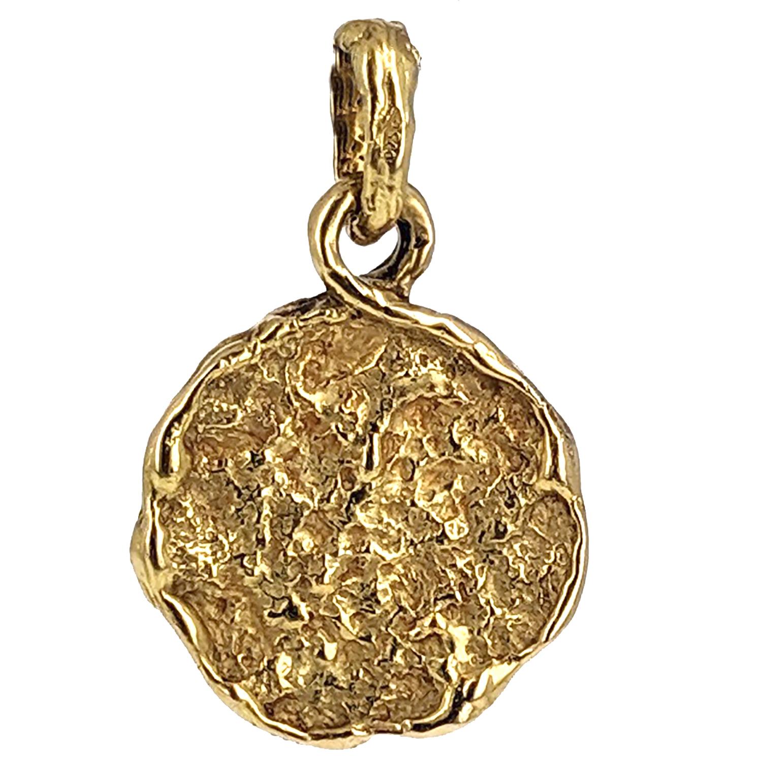 Modern Chaumet Paris Gold Libra Zodiac Pendant, 1970s