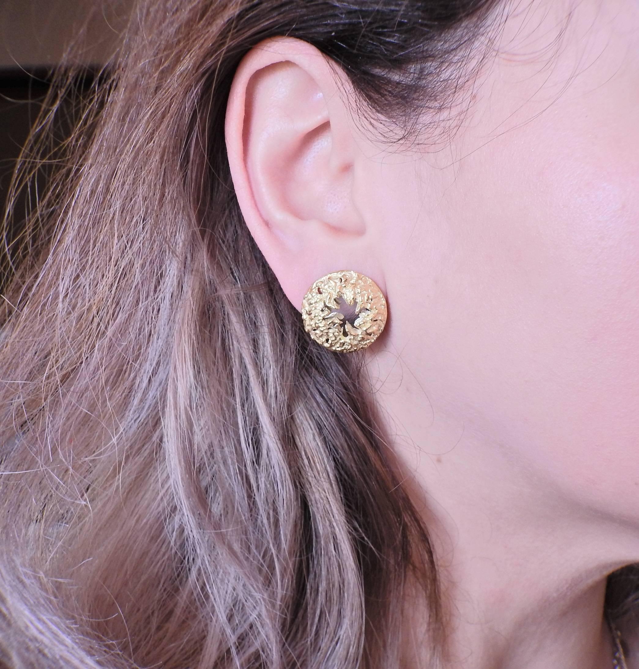 Chaumet Gold Mirror Earrings 2
