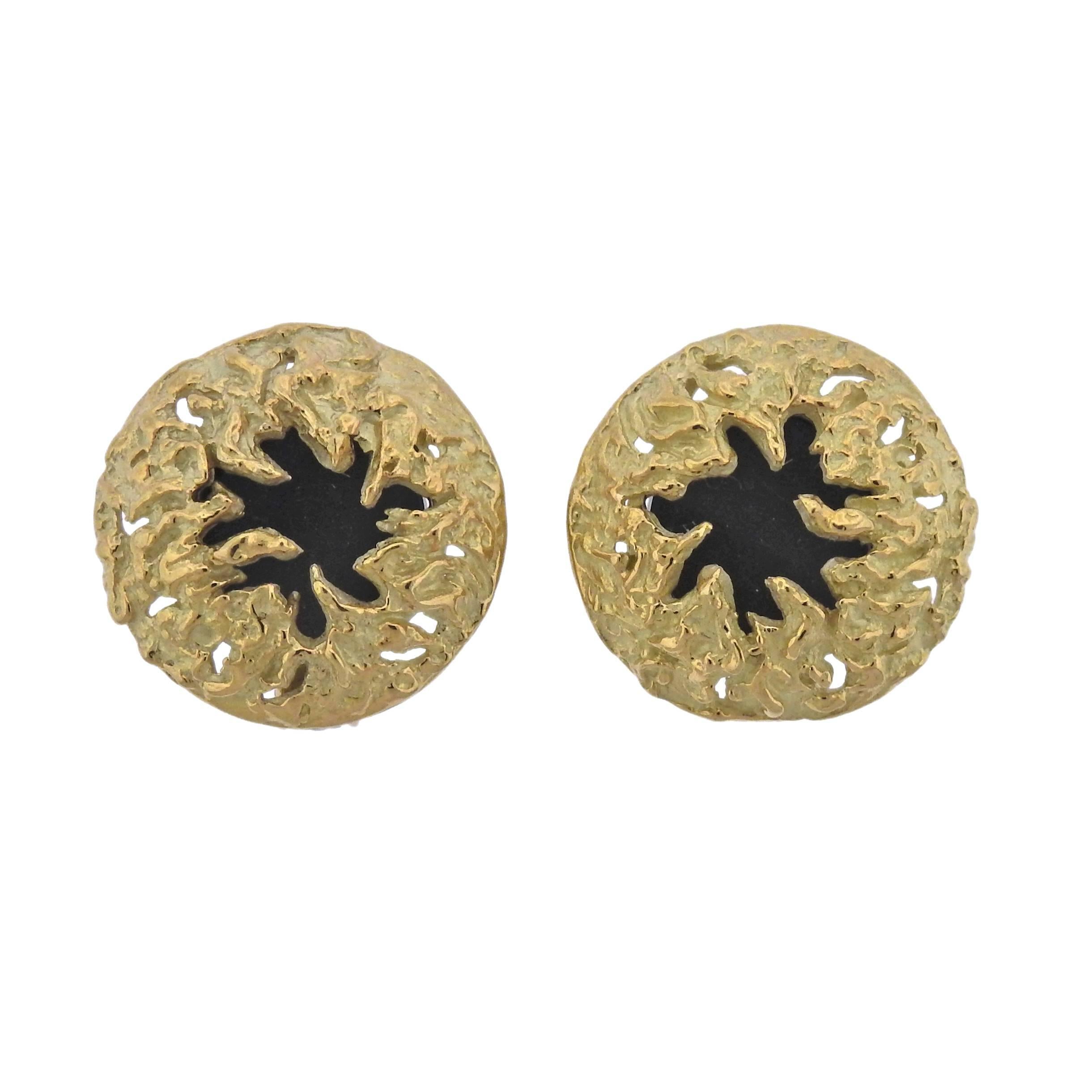 Chaumet Gold Mirror Earrings