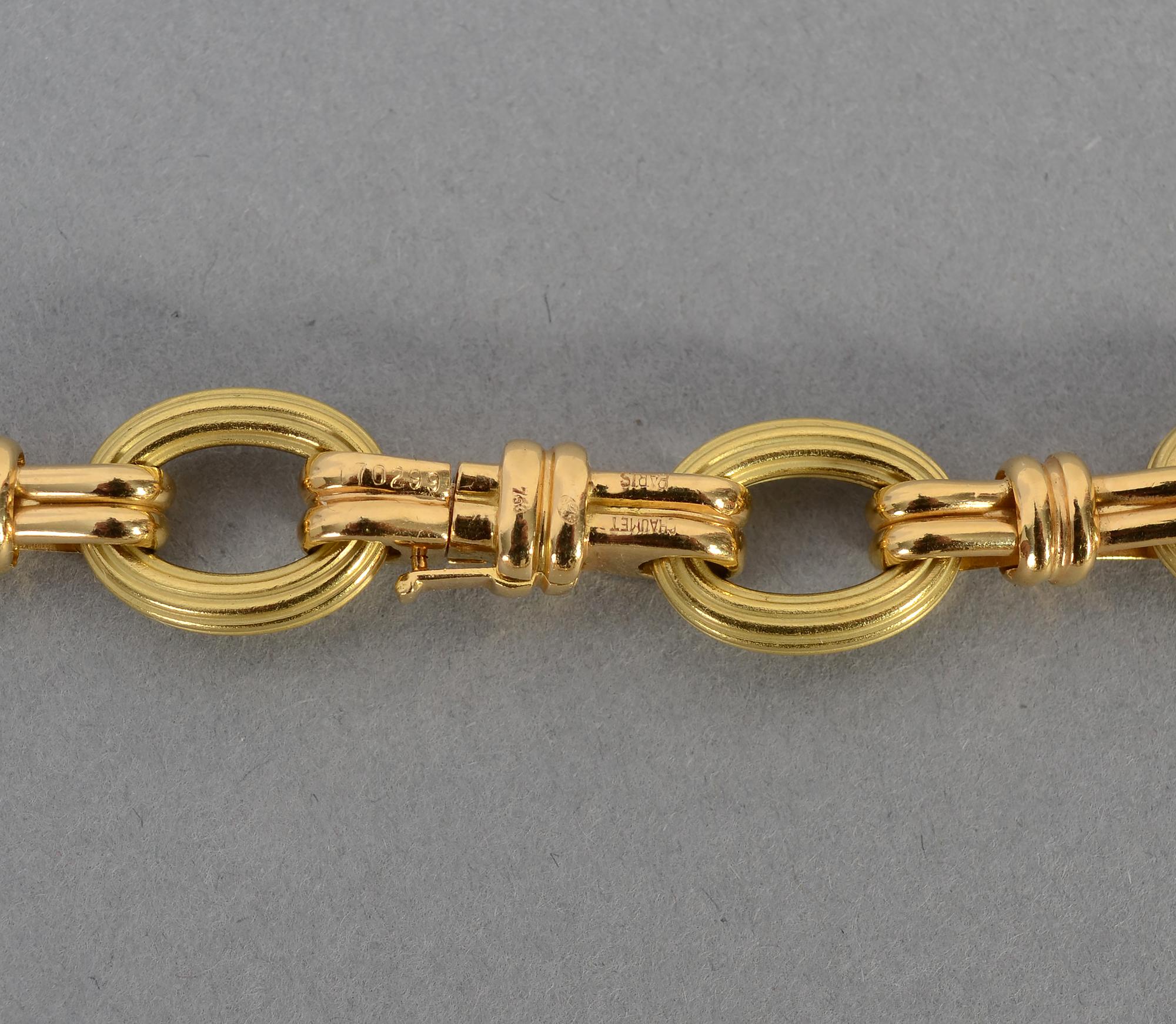 Chaumet Gold Ovale Gliederhalskette 1