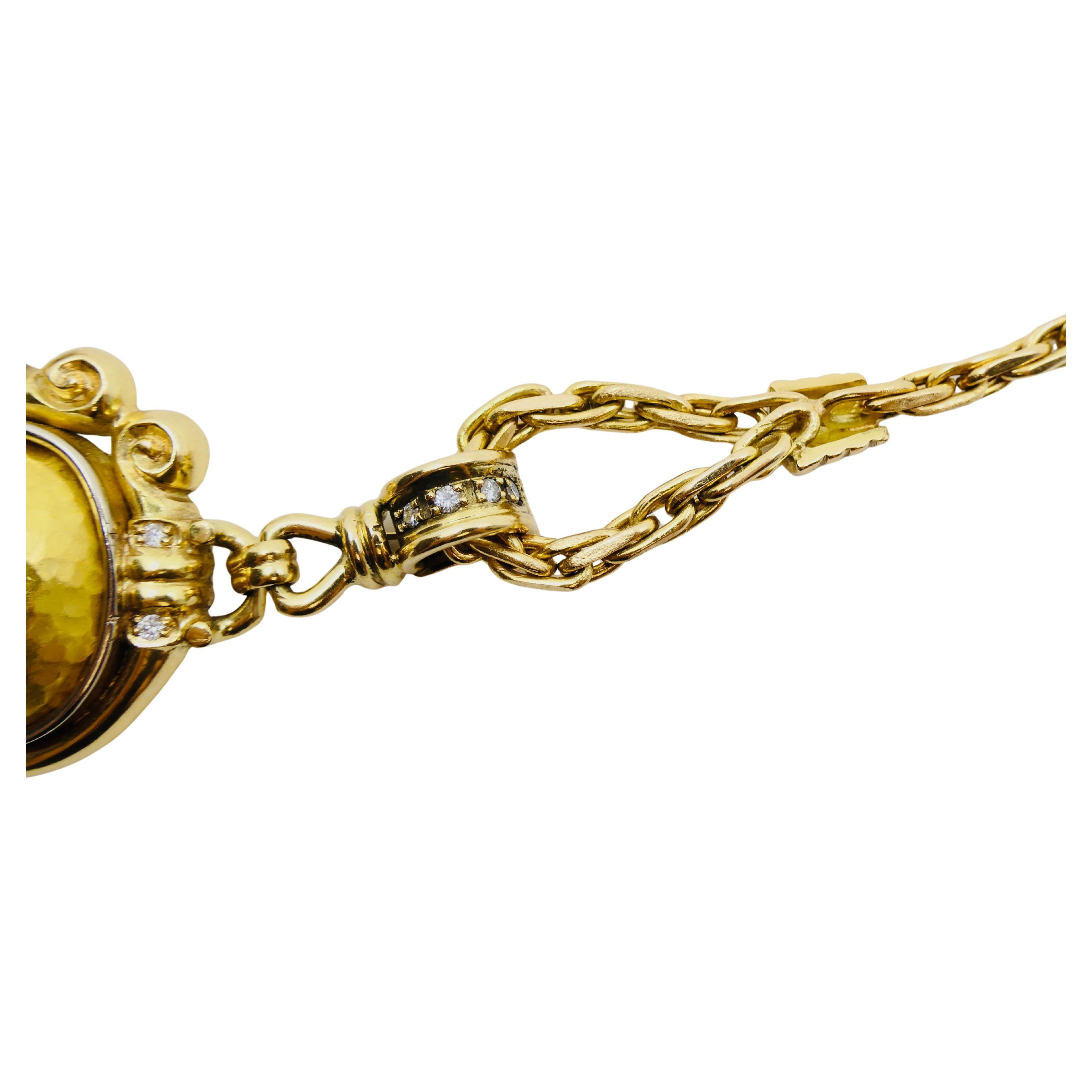 Chaumet Gold Pendant Necklace Diamond Vintage Jewelry For Sale 1