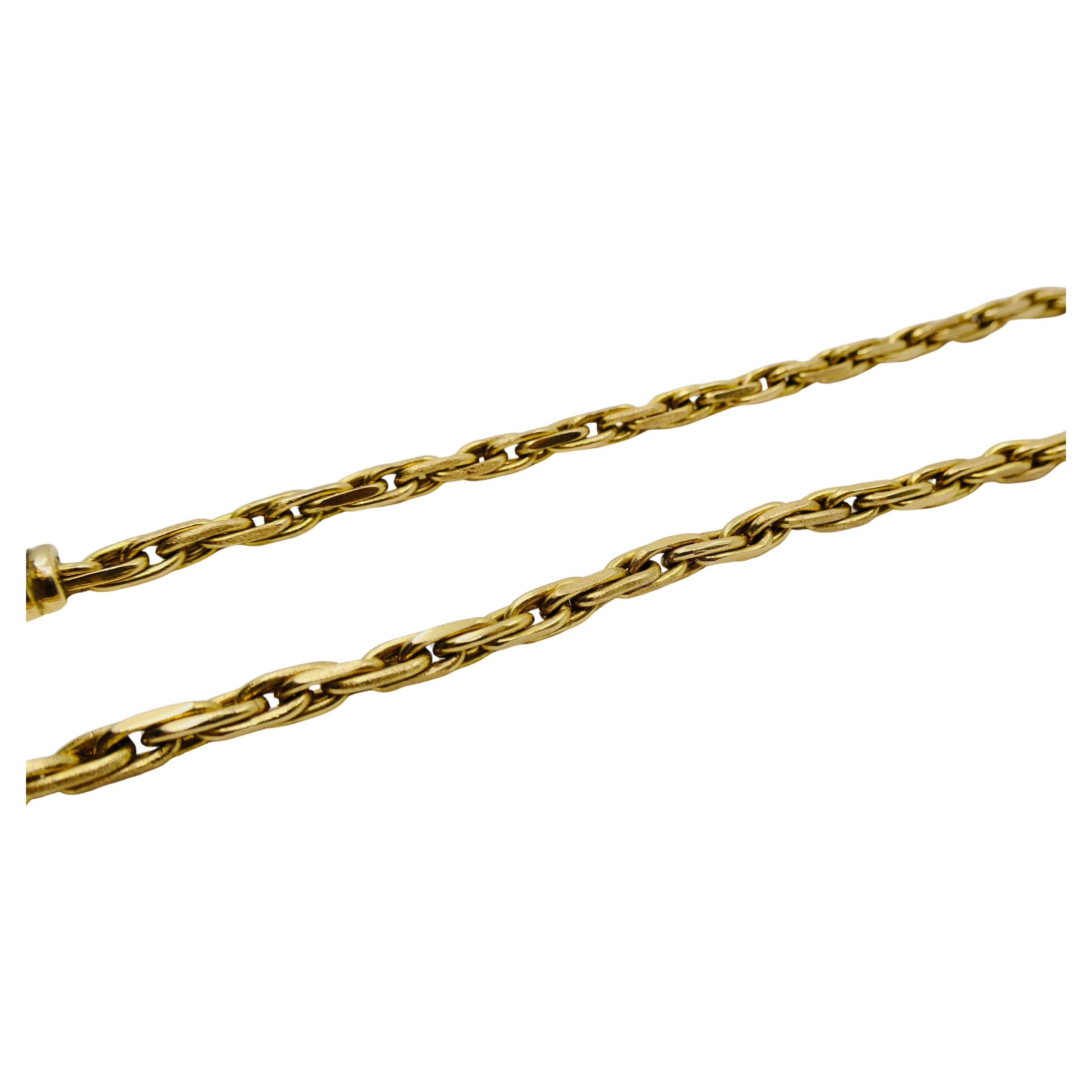 Chaumet Gold Pendant Necklace Diamond Vintage Jewelry For Sale 2