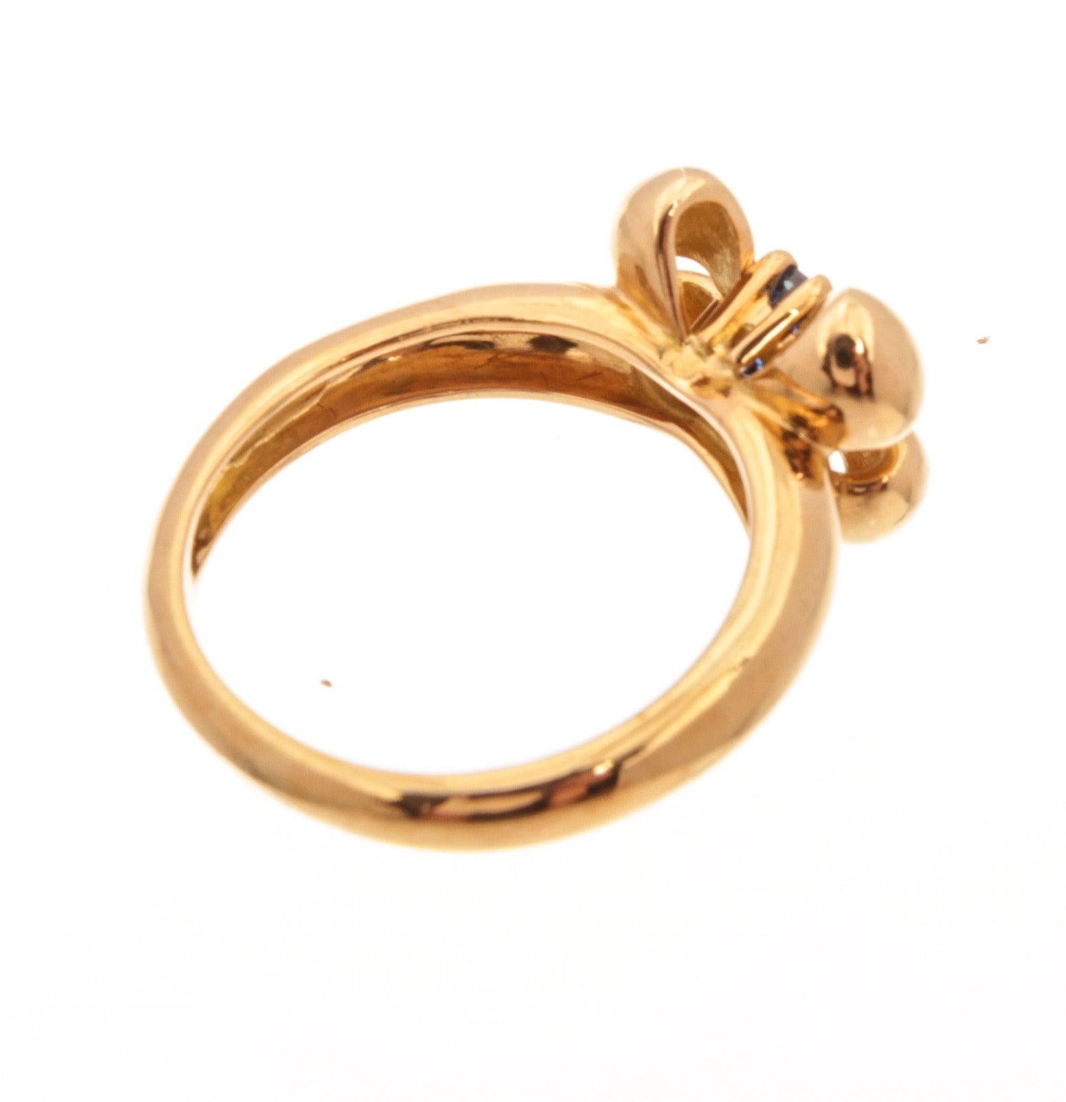 Chaumet Gold Sapphire Ring In Good Condition In Irvine, CA