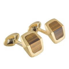 Chaumet Gold Tigers Eye Cufflinks