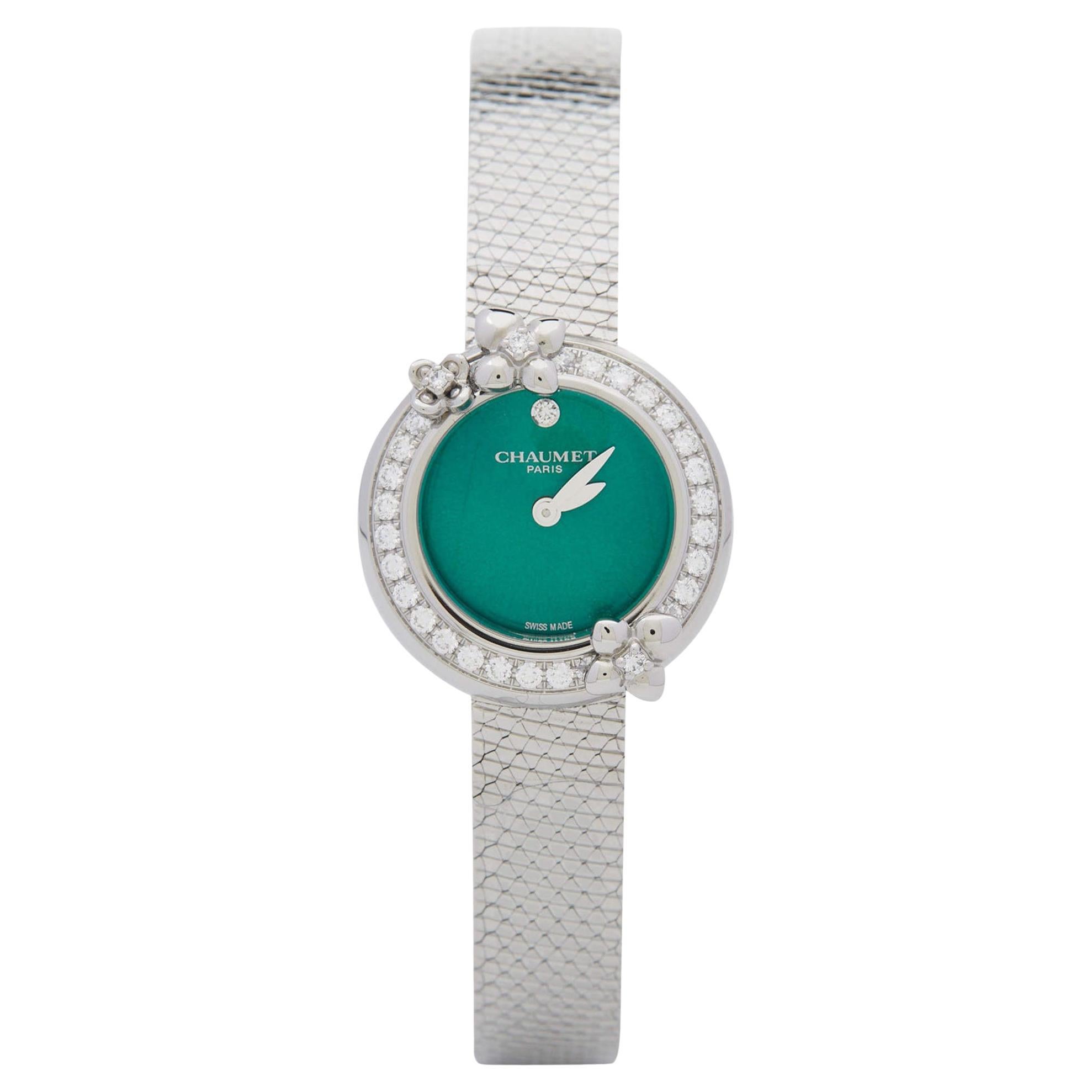 Chaumet Green Diamond Hortensia Eden W83880-001 Women's Wristwatch 22 mm