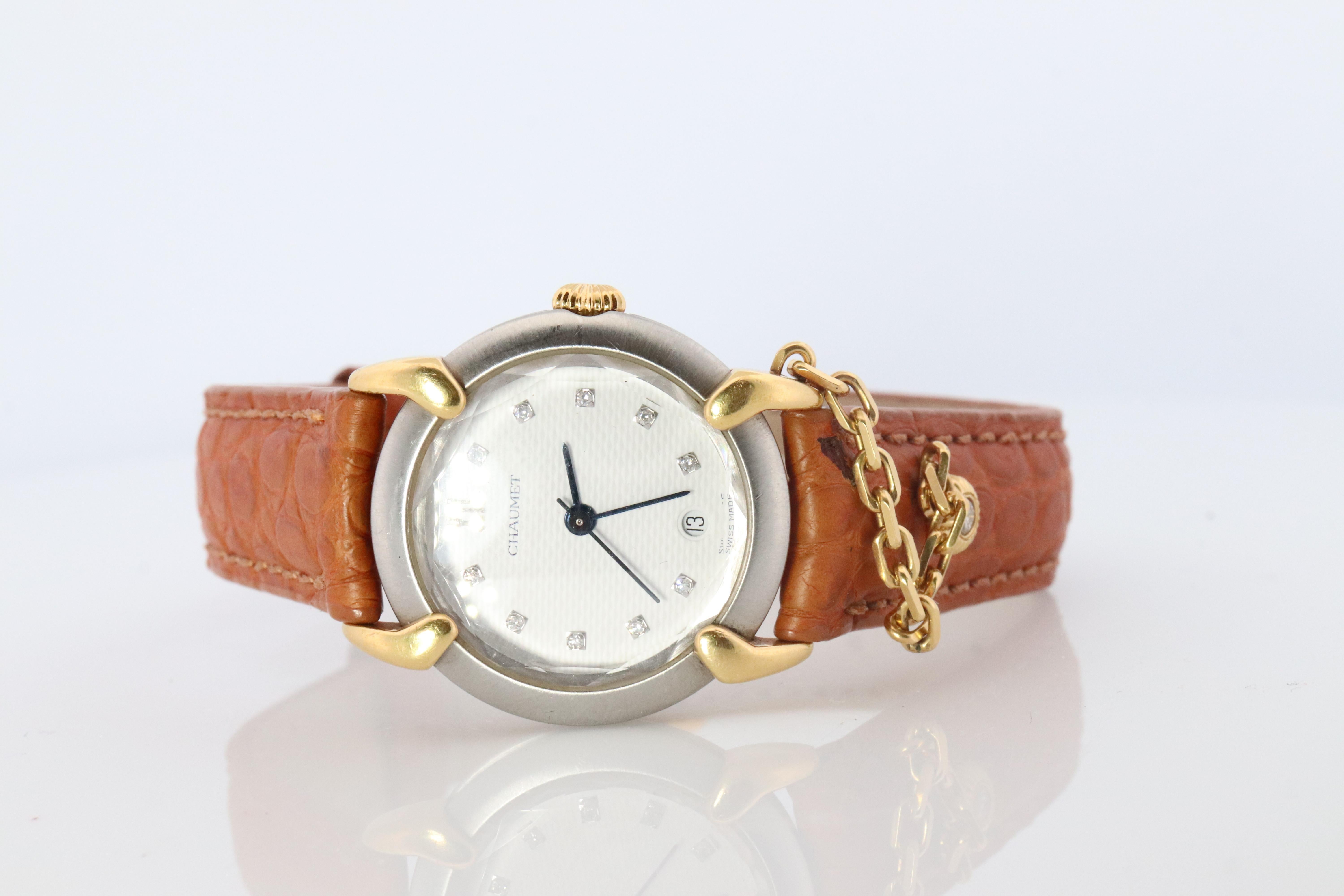 Montre Chaumet Griffith. Montre pour dames Chaumet Griffith Elysee Diamond. Bon état - En vente à Port Charlotte, FL