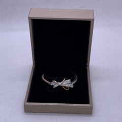 Chaumet Insolence Bow Diamond Bracelet 18K White Rose Gold Mixed Two Tone