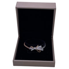 Chaumet Insolence Bow Diamond Bracelet 18K White Rose Gold Mixed Two Tone