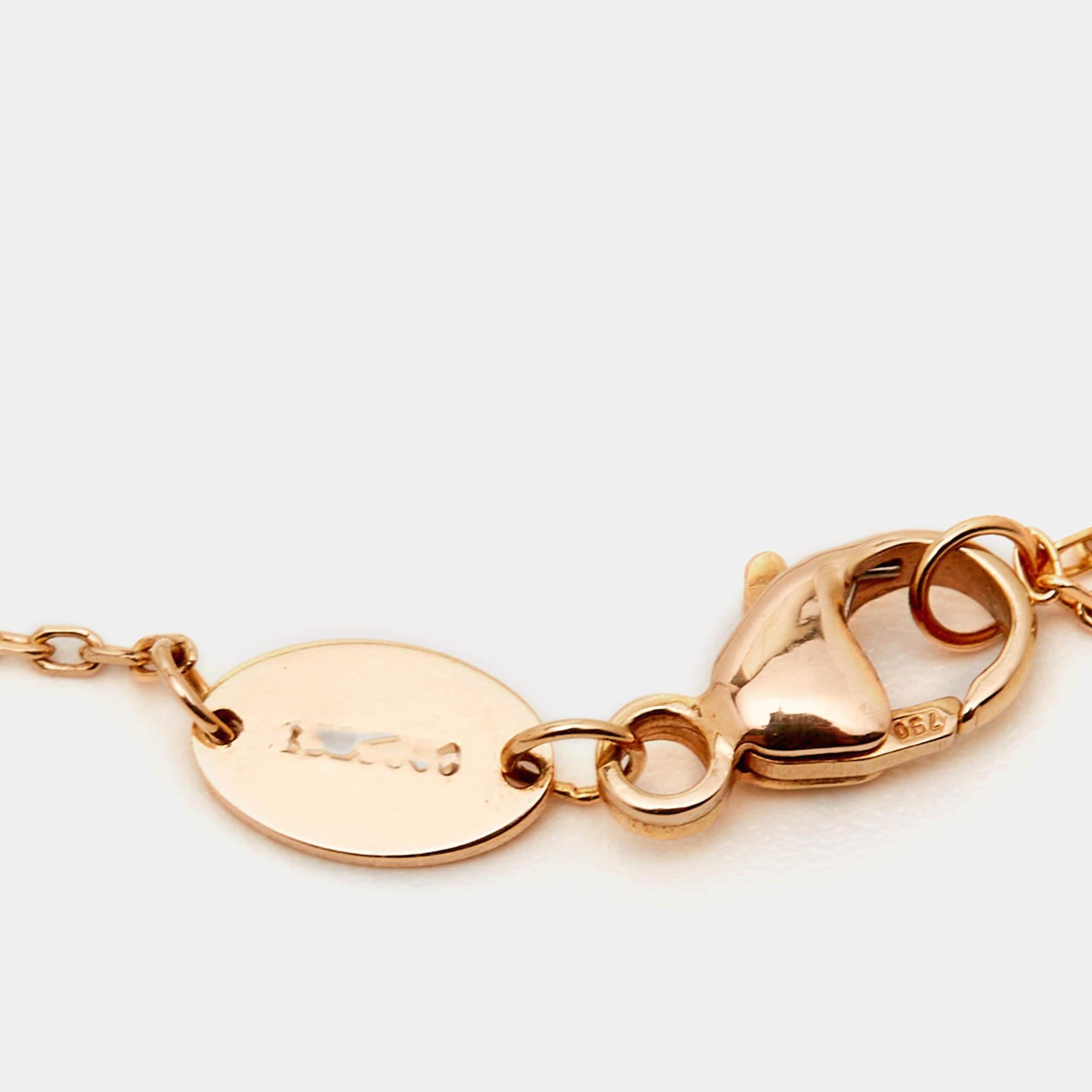 Chaumet Jeux de Liens Diamond 18K Rose Gold Double Chain Bracelet 3
