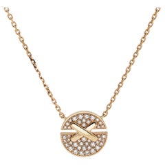 Chaumet Jeux de Liens - Petit collier modèle en or rose 18 carats avec diamants, harmonie