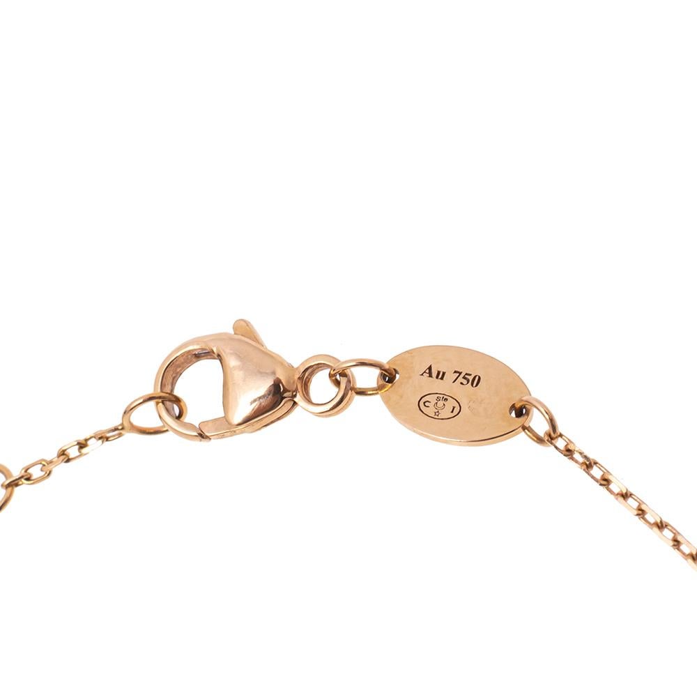 Chaumet Jeux de Liens Lapis Lazuli Diamond 18K Rose Gold Bracelet In Good Condition In Dubai, Al Qouz 2