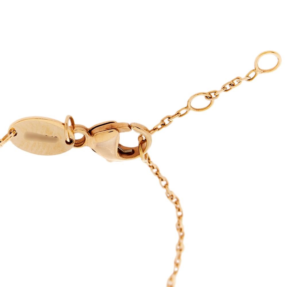 Contemporary Chaumet Jeux De Liens Mother of Pearl Diamond 18K Rose Gold Bracelet
