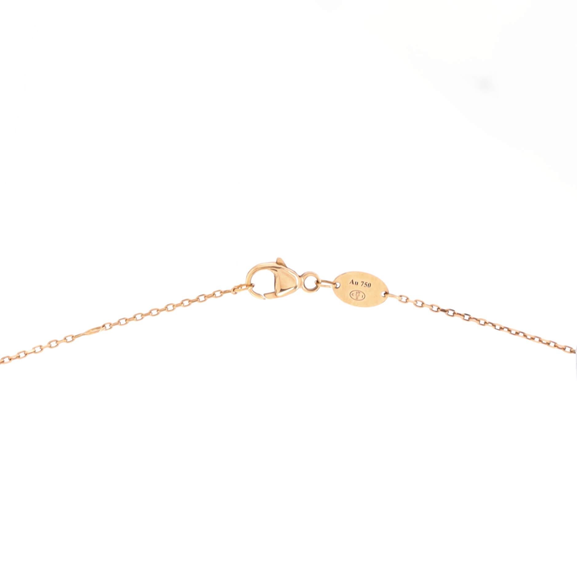 Chaumet Jeux de Liens Pendant Necklace 18k Rose Gold with Turquoise and Diamond In Good Condition In New York, NY
