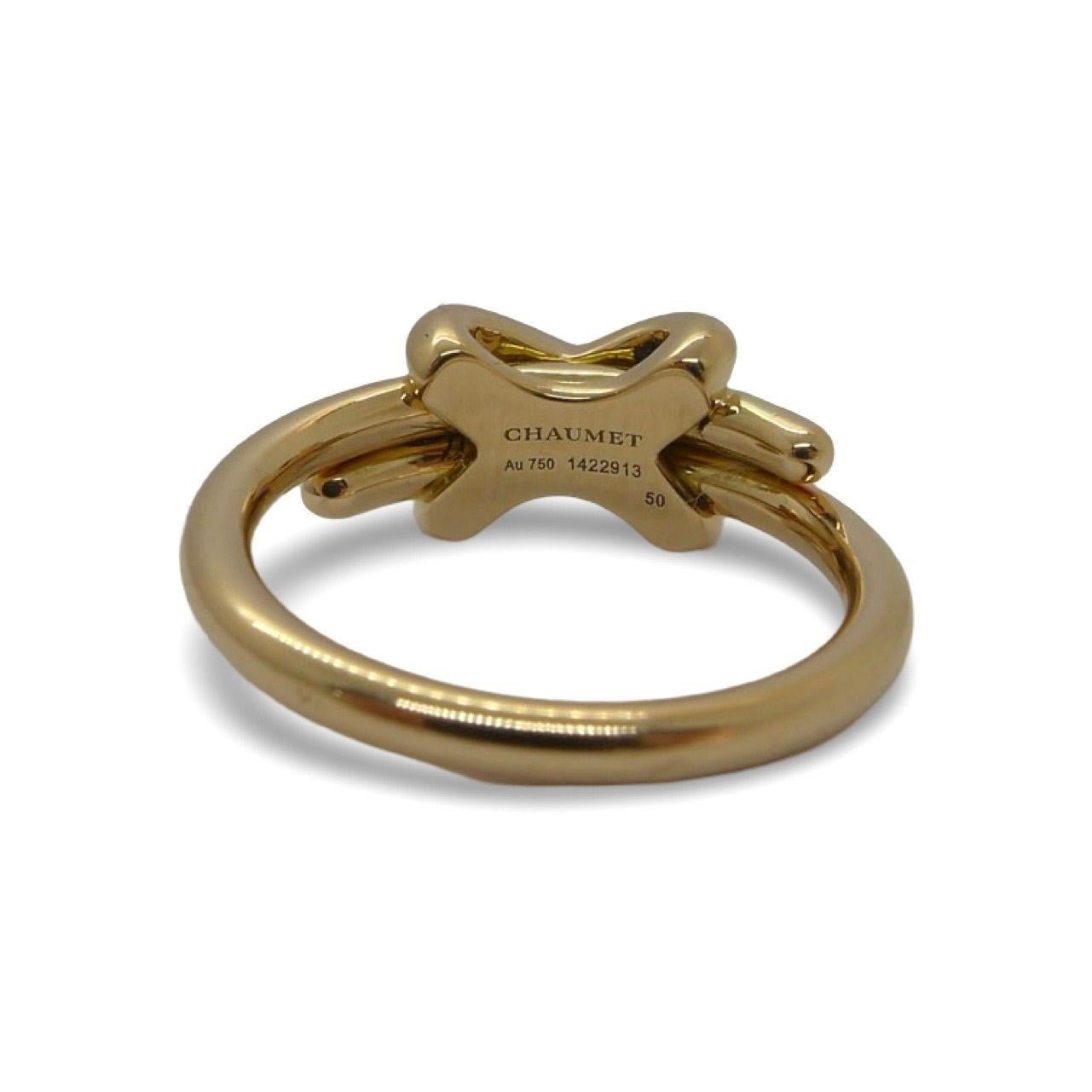 Moderno Anello Chaumet Jeux de Liens in oro rosa e diamanti in vendita