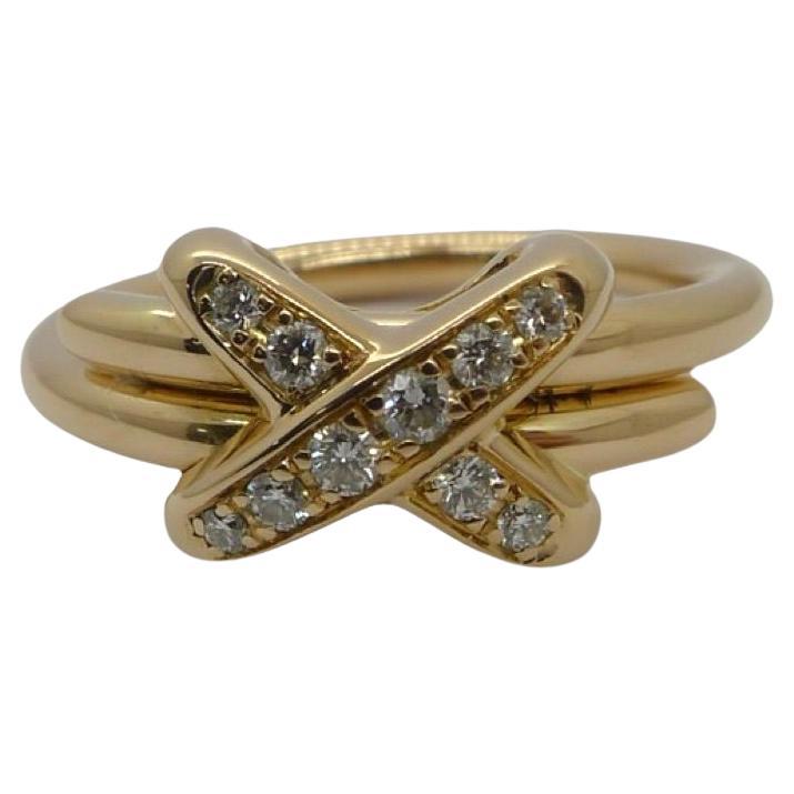 Anello Chaumet Jeux de Liens in oro rosa e diamanti
