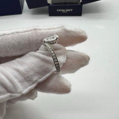 Chaumet Josephine Aigrette 18K White Gold Pear 1.01ct Diamond Tiara Band Ring