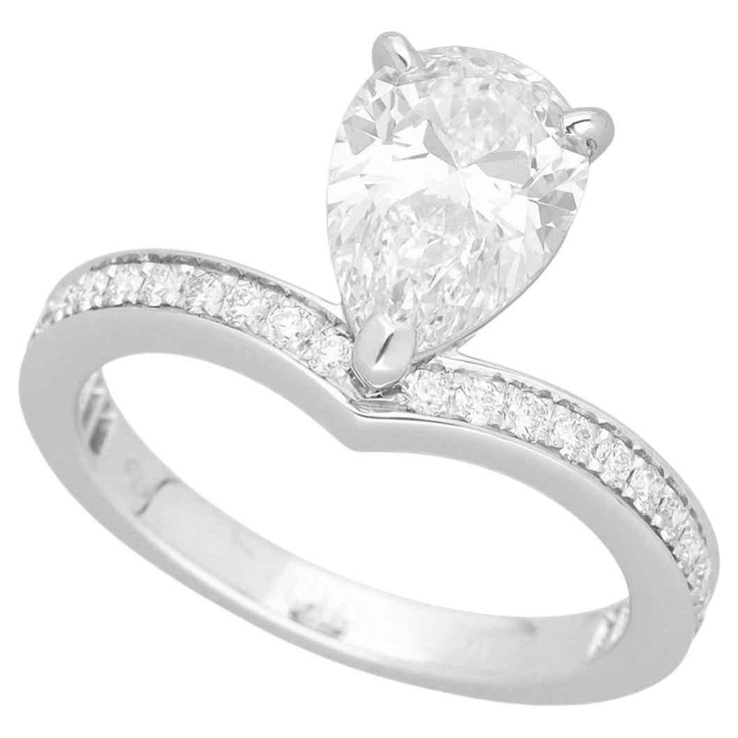 Chaumet Bague Aigrette Joséphine GIA 1,57ct D-VS1 en platine US - 4 3/4