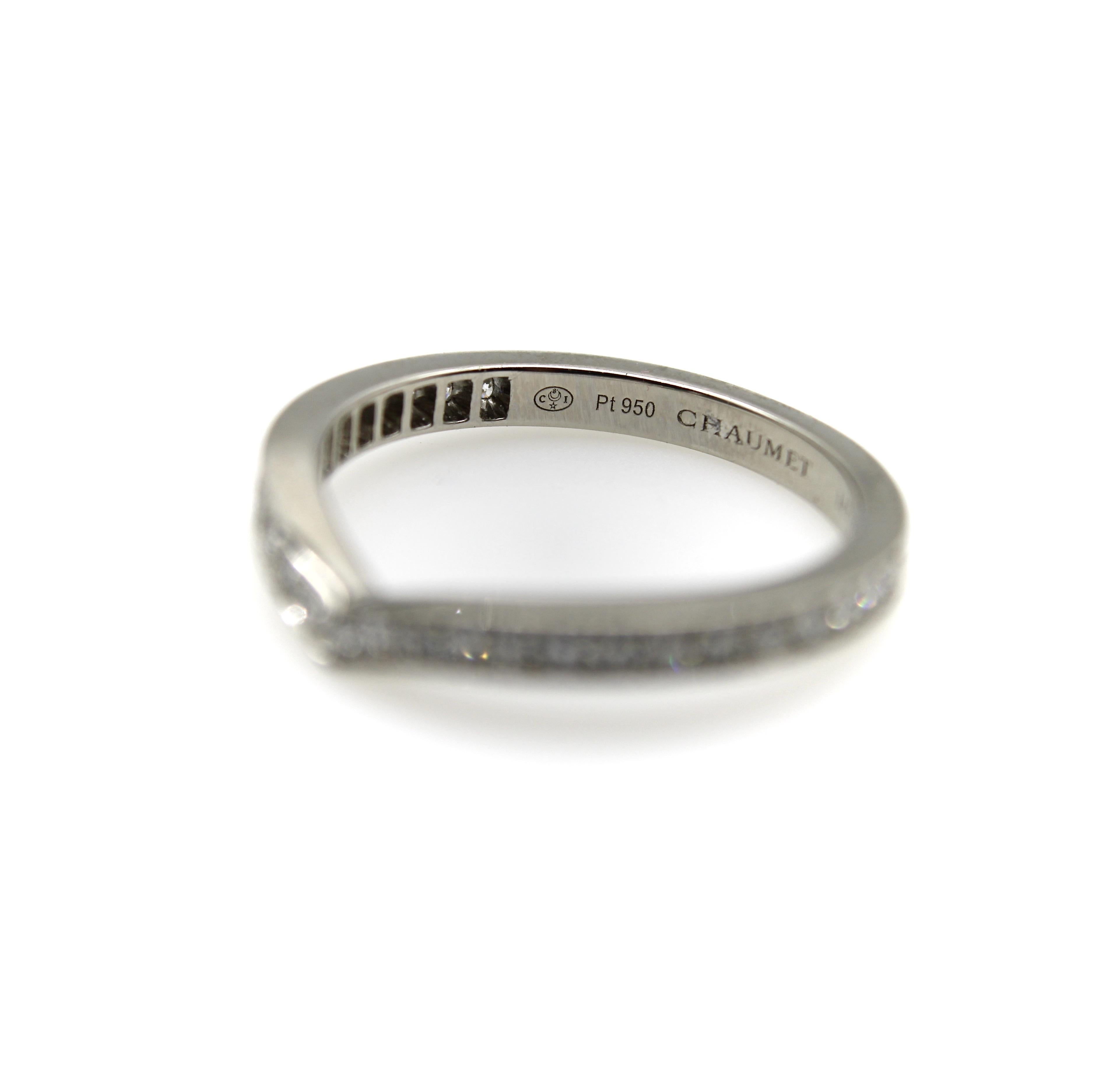 Chaumet Joséphine Aigrette Platinum Diamond Wedding Band For Sale 1