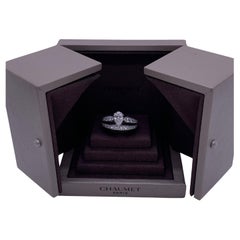 CHAUMET Joséphine Coronation 18K White Gold Full Pavé Diamond Ring 1.03ct