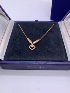 Collana Chaumet Joséphine con diamanti taglio cuscino in oro rosa 18 carati