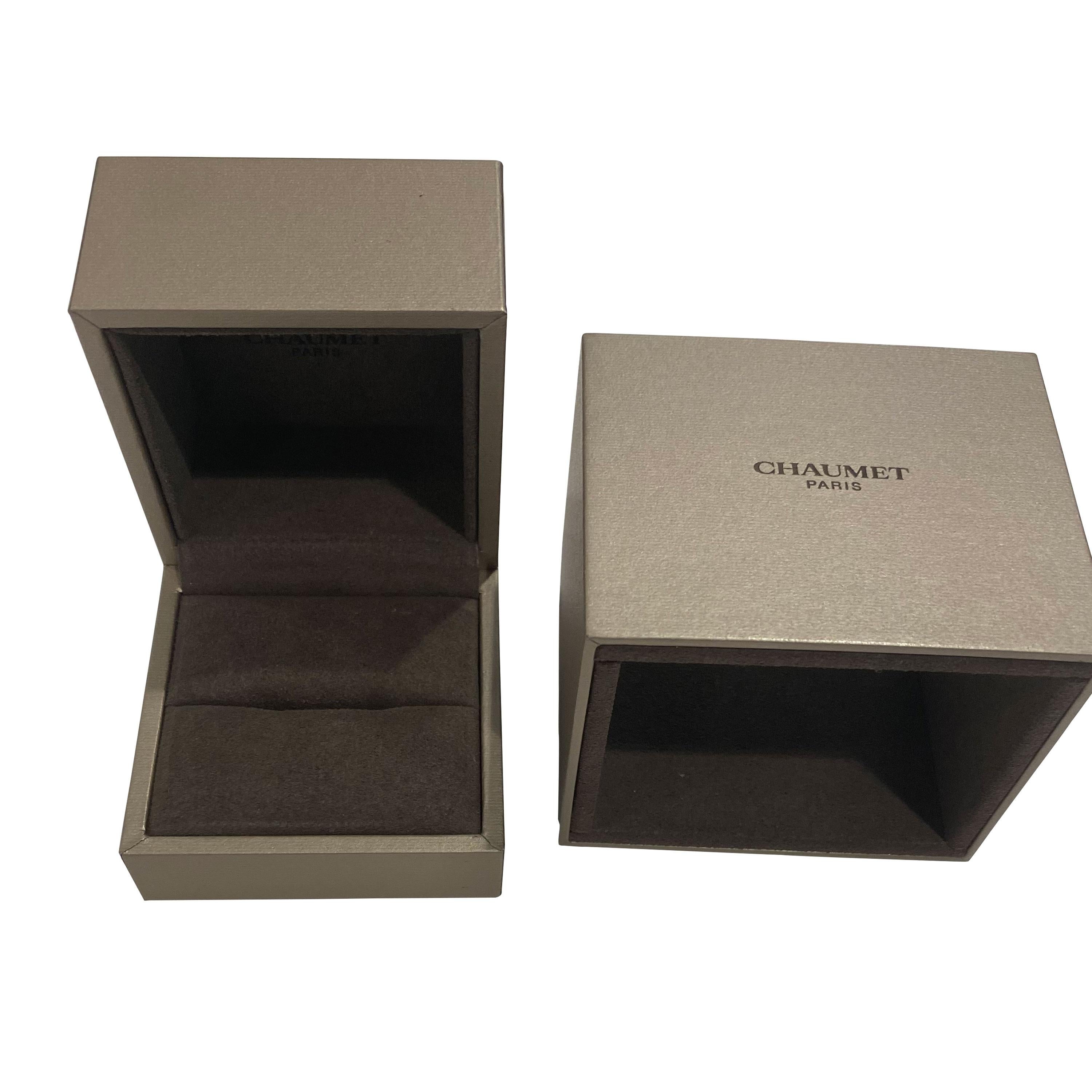 Chaumet Josephine Eclat Diamantring aus Platin mit Blumenmuster, D VVS2 1,40 CTW (Kissenschliff)