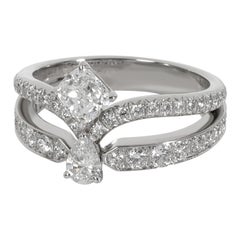 Chaumet Josephine Eclat Diamantring aus Platin mit Blumenmuster, D VVS2 1,40 CTW