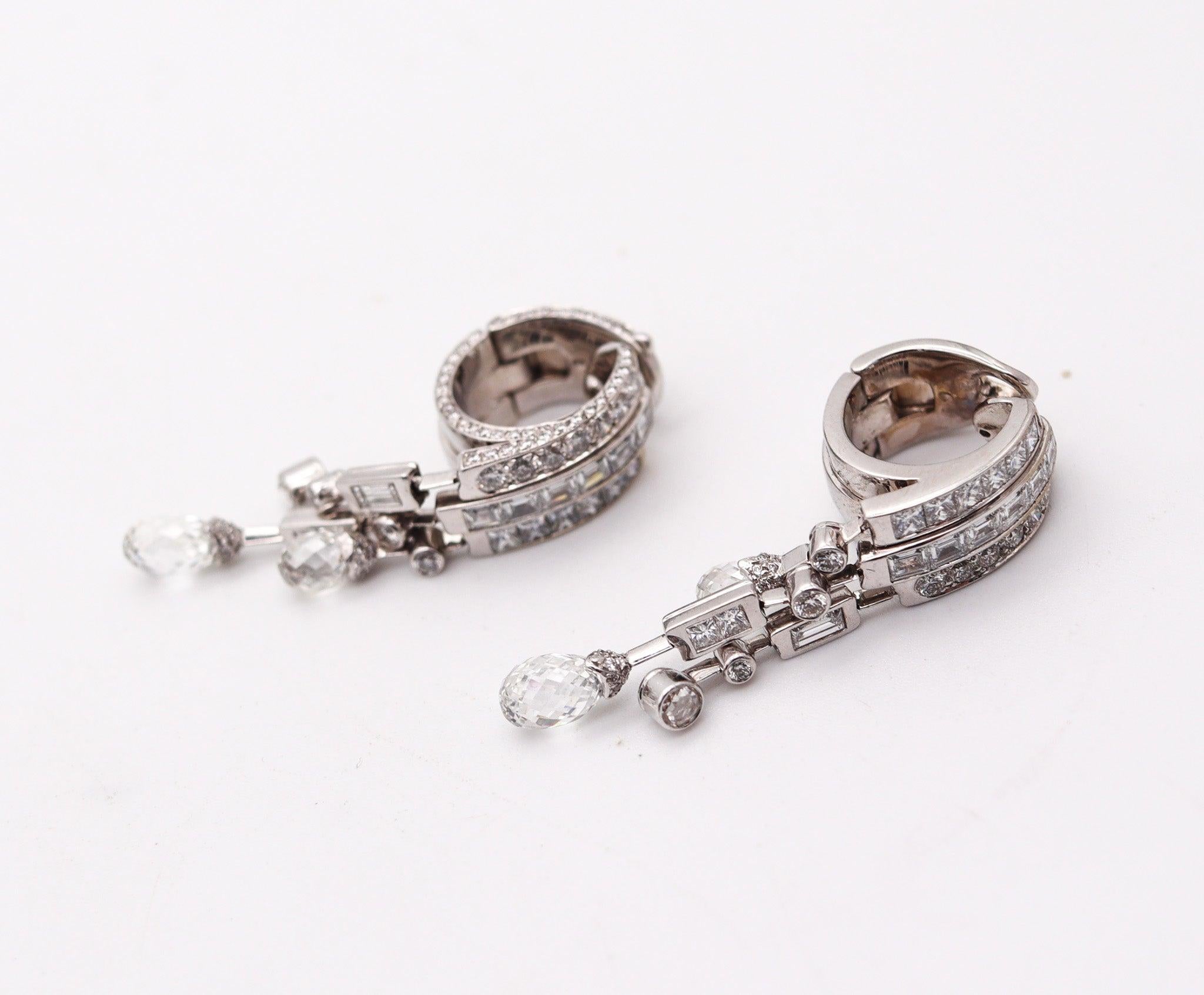 Modern CHAUMET Joséphine Imperiale Earrings In 18Kt With 9.59 Ctw In Diamonds For Sale