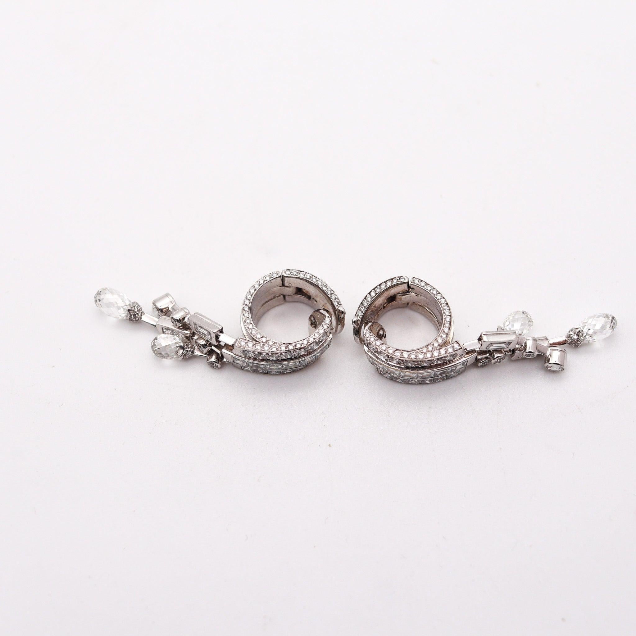 CHAUMET Joséphine Imperiale Earrings In 18Kt With 9.59 Ctw In Diamonds In Excellent Condition For Sale In Miami, FL