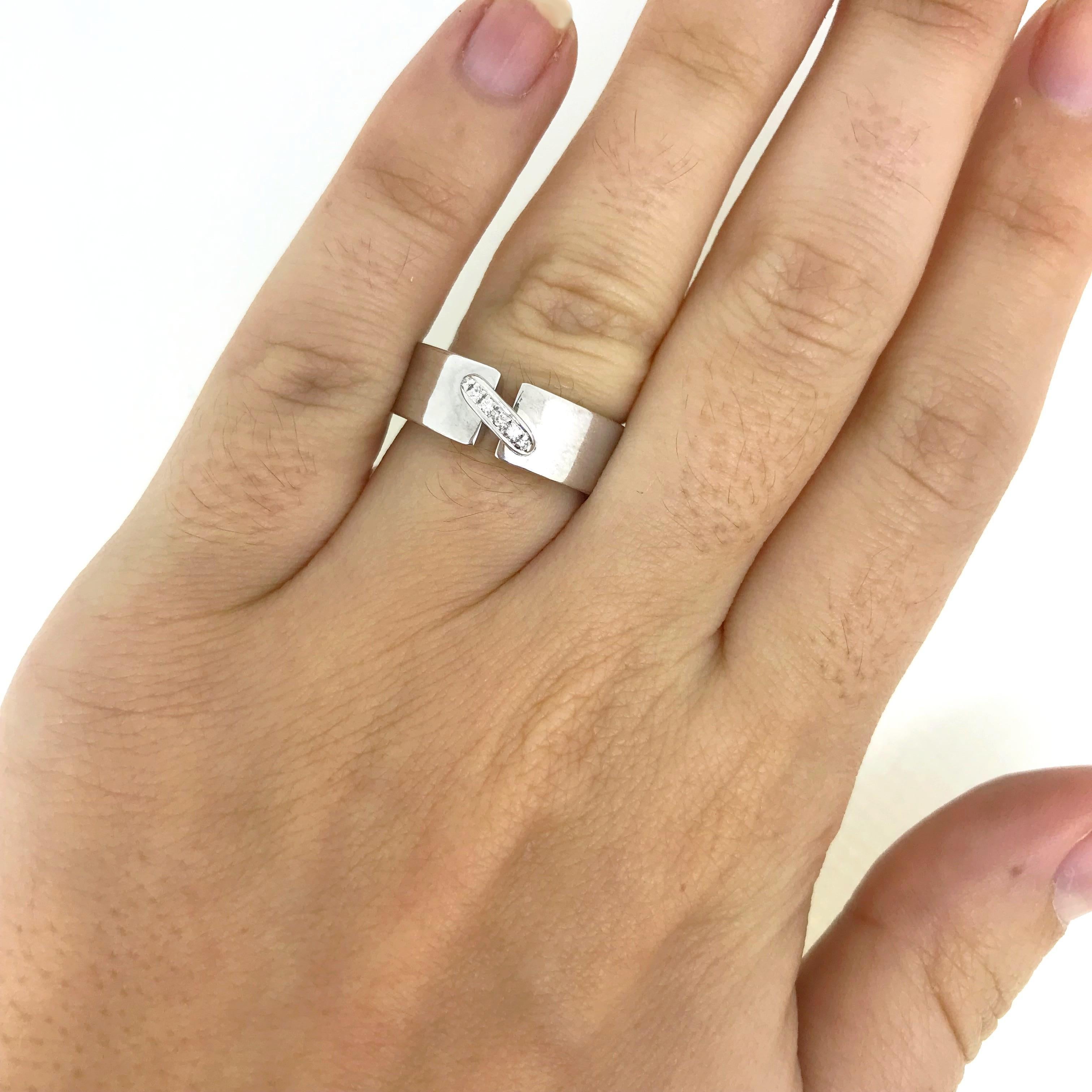 Chaumet Lien Link Diamonds White Gold Band Ring 4