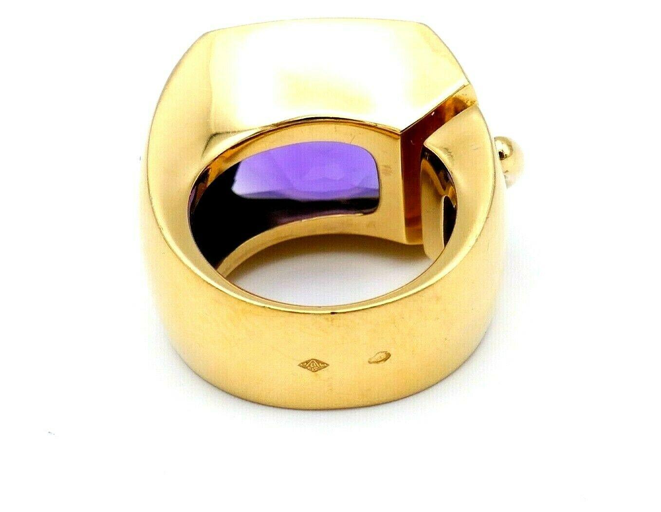 Women's or Men's Chaumet Lien Yellow Gold Amethyst Ring