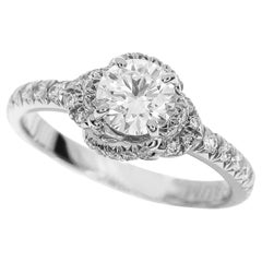 CHAUMET Liens d'Amour Solitaire 0.53 Carat Diamond Platinum Ring