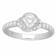 Chaumet Liens d'Amour Solitär Diamant 0,30ct D-VS1-3Ex Platin Rin Größe 4