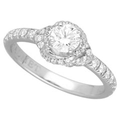 Chaumet Liens d'Amour Solitär Diamant 0,30ct D-VS1-3Ex Platin Rin Größe 4