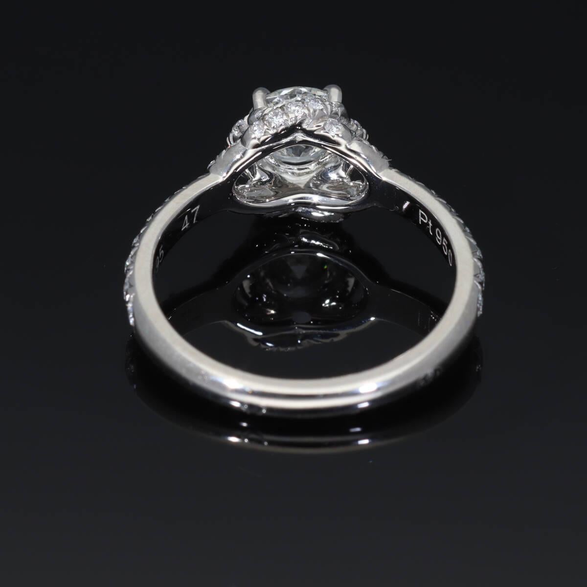 CHAUMET Liens Damour Solitaire Diamond 0.54ct G-VVS1-3Ex Platinum Ring US 4 For Sale 5