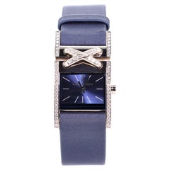 Chaumet Liens de Chaumet Quartz Watch White Gold and Satin with Diamond Bezel 22