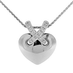 Chaumet "LIENS" Heart Pendant 18kt White Gold with Diamonds