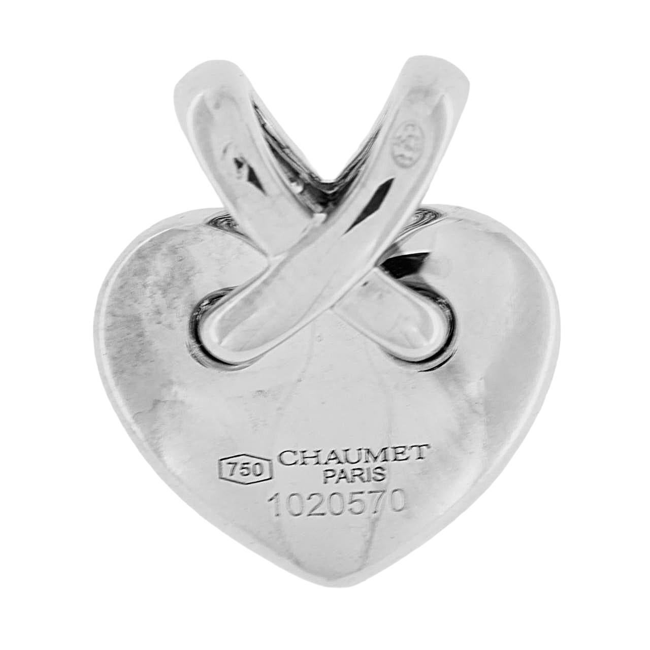 Chaumet „LIENS“ Herzanhänger aus 18 Karat Weißgold mit Diamanten (Zeitgenössisch)