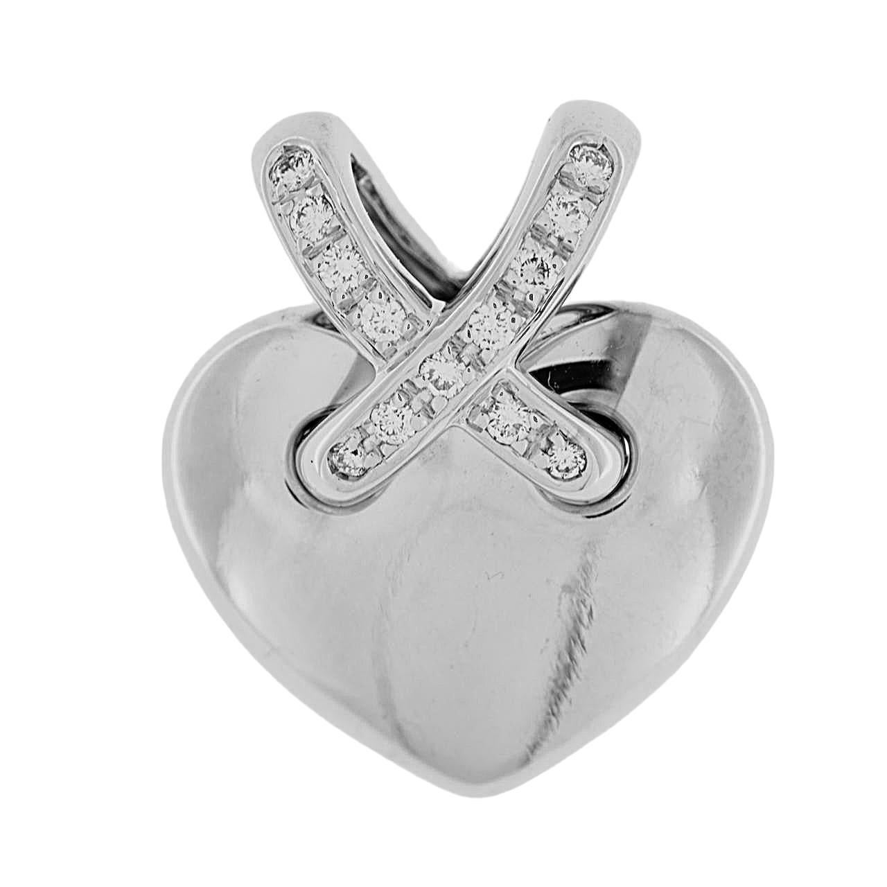 Chaumet „LIENS“ Herzanhänger aus 18 Karat Weißgold mit Diamanten im Zustand „Gut“ in Esch sur Alzette, Esch-sur-Alzette