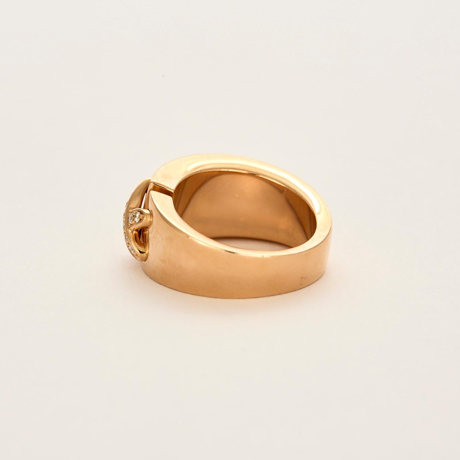CHAUMET - Liens ring in rose gold and diamonds In Excellent Condition For Sale In PARIS, FR