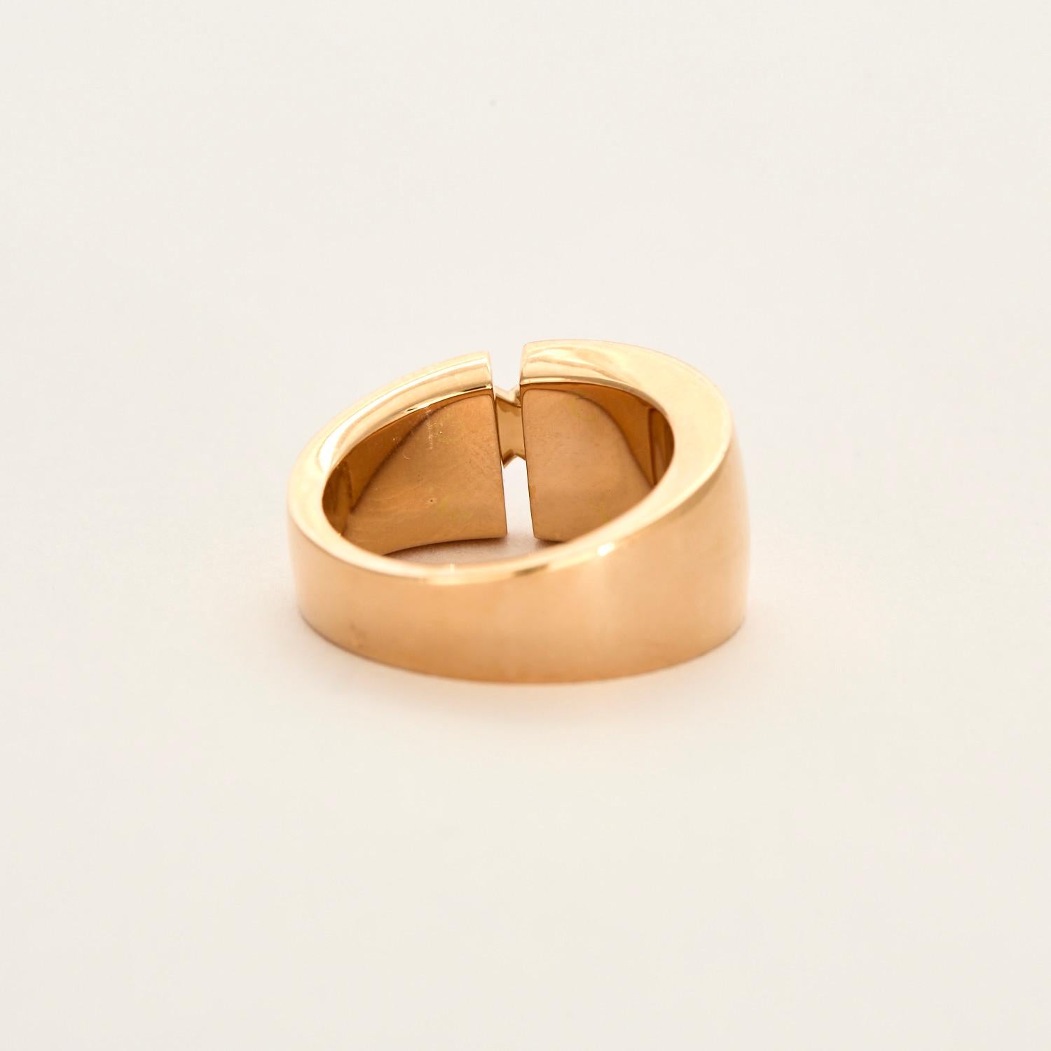 CHAUMET - Liens ring in rose gold and diamonds For Sale 1