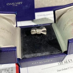 Chaumet Liens Séduction pavé Diamonds Ring 18K White Gold Size 49