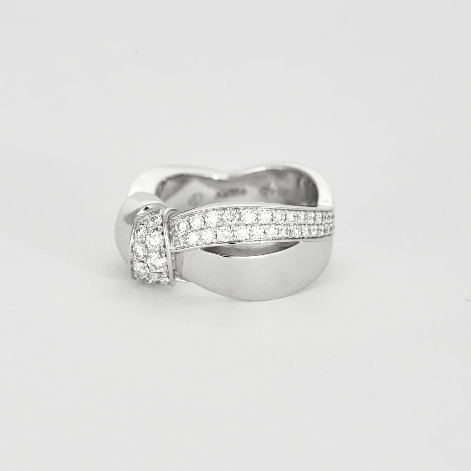 CHAUMET - Liens Seduction ring in white gold and diamonds In Excellent Condition For Sale In PARIS, FR